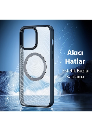 Dux Ducis Apple Uyumlu iPhone 15 Pro Max Magsafe Buzlu Sert Pc-tpu Kılıf