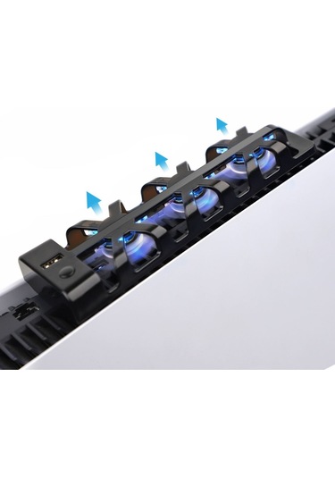 Tp5-1523 Ps5 İçin Led Işıklı Hız Ayarlı Soğutma Fanı Siyah
