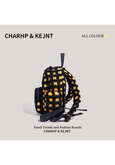Charhp&kejnt Resmi Orijinal Sonbahar Ve Kış Peluş Arı Sırt Çantası Günlük Öğrenci Çok Yönlü Banliyö Sırt Çantası Siyah