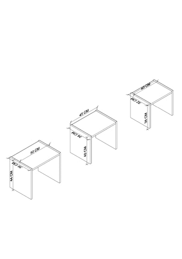 Vera 2 ' Li Orta Sehpa Ve Zigon Sehpa Seti , Servis Sehpası Tr...