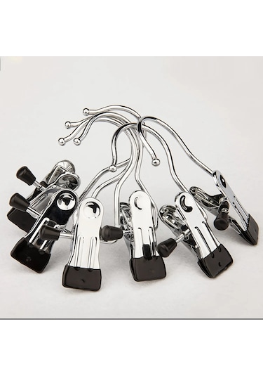 Klip Swift Paslanmaz Çelik Askı Kıyafet Kancası - 10 Adet Beyaz