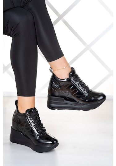 Erkan Saçmacı Maria Siyah Gizli Dolgu Günlük Ayakkabı