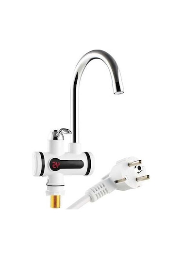 Maoyaya Jms 220v 3000w Sıcak Soğuk Su Musluğu - Anlık Isıtıcılı Banyo Mutfak Gümüş