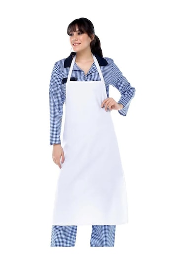 Beyaz Askılı Önlük Unisex Beyaz