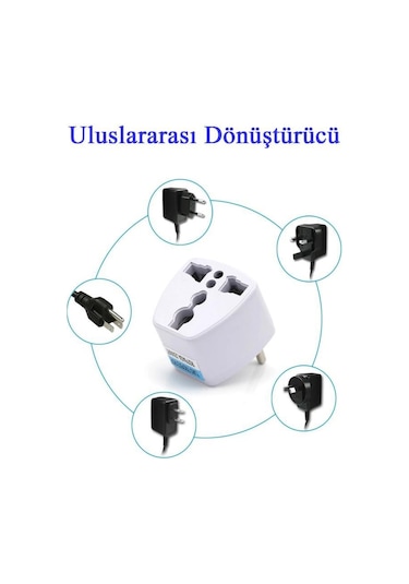 Şahnet İngiliz Erkek Türk Dişi Dönüştürücü Unıversital Seyahat Adaptörü