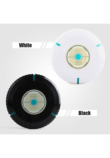 Geeroyoo Akıllı Sensörlü Kompakt Robot Süpürge - Otomatik Şarj, Sert Zemin & Halı İçin Beyaz