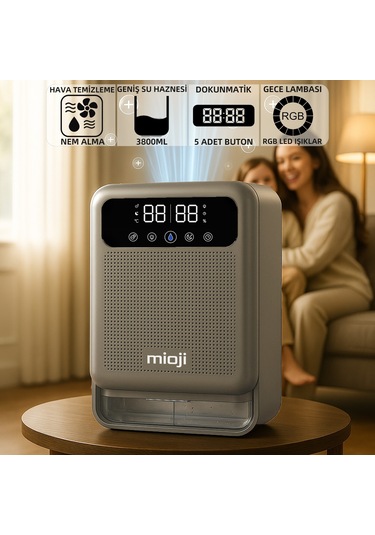 Mioji Mio 30nec Pro 3.8 Litre Çift Göstergeli Nem Alma Ve İyon Hava Temizleme Cihazı - Silver Gümüş