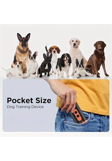 Willowhaven Siyah Çift Sesli Köpek Kovucu Led Işıklı Şarj Edilebilir Uzun Menzil