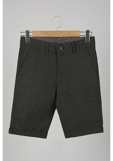 Terapi Men Erkek Haki Slim Fit Keten Şort Haki