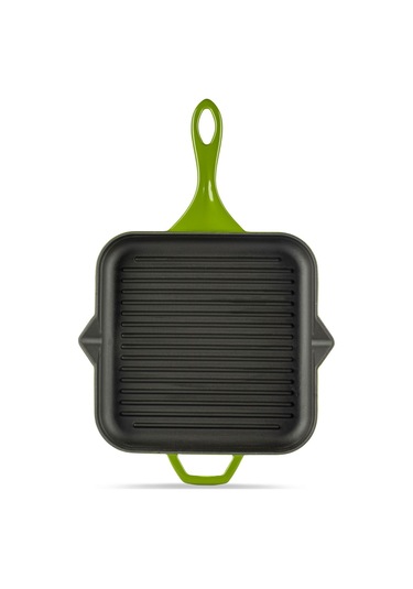 Hosseven Hs K Gtv 2828 Kare Grill Tava 28x28 Cm Yardımcı Kulplu Yeşil Yeşil