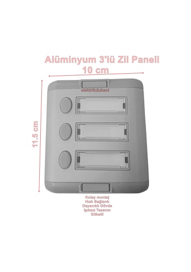 Ender 3 Lü Alüminyum Zil Paneli