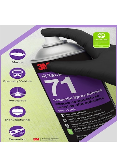 3m Hi-tack 71 Kompozit Sprey Yapıştırıcı, Yeşil - 500 Ml