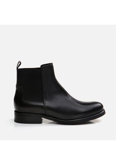 Hotiç 01BOH291830A100 Hakiki Deri Kadın Düz Bot - Siyah