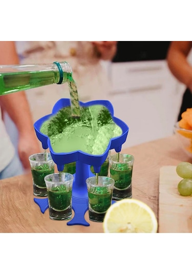 Sones 35ml Bar Partisi Akrilik Renkli Bardak Mini Likör Bardağı, Renk: Mavi