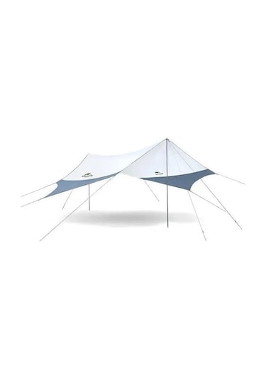 Naturehike Tarp Güneş Ve Rüzgar Koruma Tentesi 5.2x4.6 Mt Grey Blue Beyaz