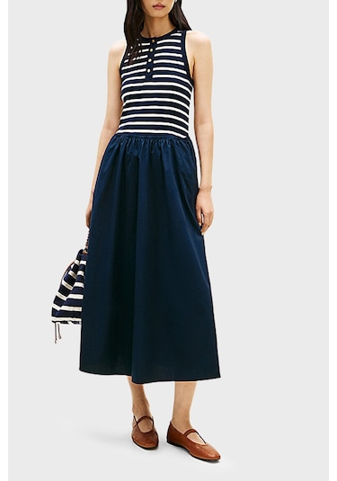 Tommy Hilfiger Bayan Elbise Ww0ww49628 0x3 Lacivert-beyaz Tommy Hilfiger Bayan Elbise Ww0ww49628 0x3 Lacivert-beyaz