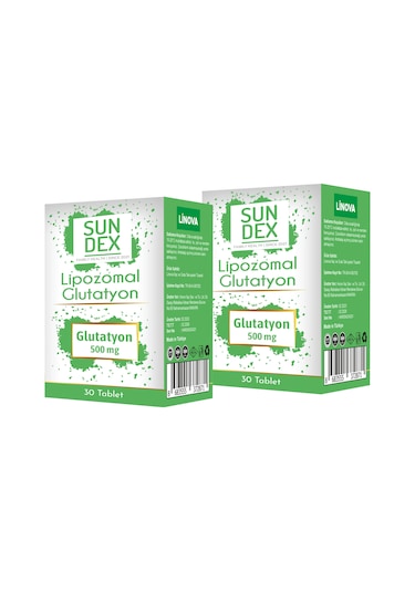 SUNDEX 2’li Paket Lipozomal Glutatyon 500 mg 30 Tablet