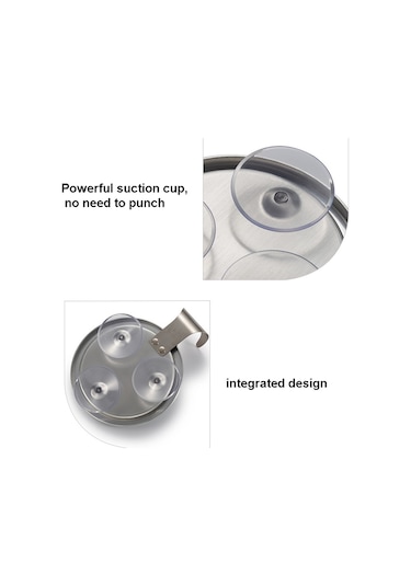 Sones Banyo Vantuzlu Buğu Önleyici Ayna Alüminyum Alaşımlı Kancalı Yuvarlak Ayna