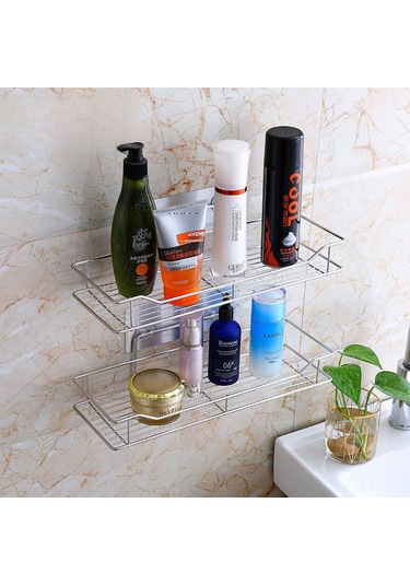 Hangfox Stainless Steel Duş/banyo Duvar Saklama Rafı - Delik Olmayan, İç Kutulu, Temizlik Aletleri İçin Ambalajlı 100 Adet Diğer