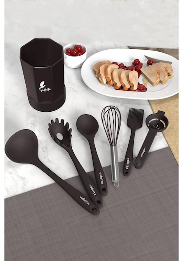 Trigona Isıya Dayanıklı Yanmaz Yapışmaz Spatula Seti 15 Parça