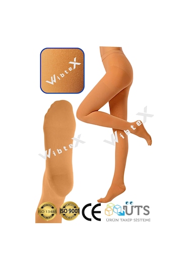 Wibtex Külotlu Varis Çorabı Kapalı Burun Ten Rengi