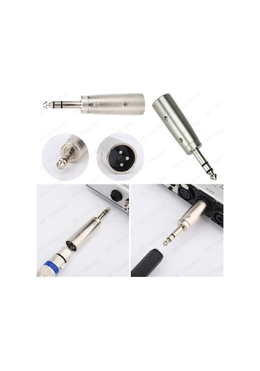 3-Pin Xlr Erkek To 6.35Mm Stereo Erkek Ses Kablosu Mikrofon Adapt