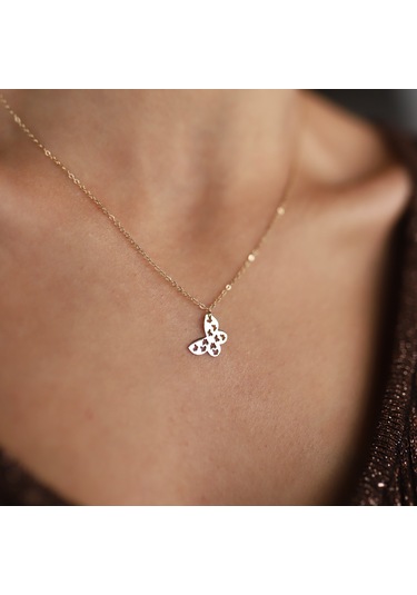 Kelebek Altın Kolye Ucu As1420Gkl Altınsepeti