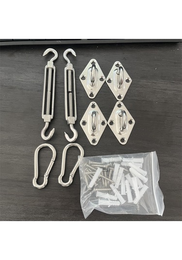 Kosona 304 Paslanmaz Çelik Güneşlik Yelken Aksesuarları - Dayanıklı & Su Geçirmez