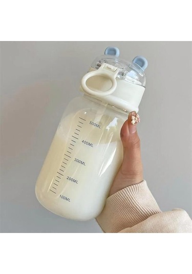 Honmex 0.5l Isı Saklama Kupa - Mavi Kartoon Desenli, 12 Saat Isı/sıcaklık Koruma, Çelik İç Kapaklı Günlük Kullanım Mavi