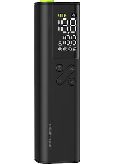 Sones B7 Akıllı Elektrikli Kablosuz Top Hava Pompası Led Ekranlı Siyah