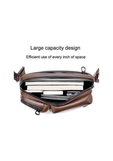 Sones Weıxıer D401 Erkek Büyük Kapasiteli Çapraz Askılı Tek Omuz Çantası Rahat Pu Haberci Çantası Siyah