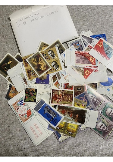 Rusya Posta Pul Koleksiyonu 4000 Adet - Rus Yabancı Posta Pulu B03