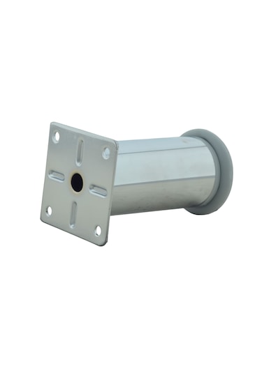Ludıa Metal Ayarlanabilir 3 Adet Mobilya Ayağı Metal Tablalı 8cm Gri