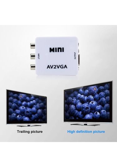 Samdoo Av'den Vga'ya Mini Video Dönüştürücü - Rca Girişli Hd Dönüşüm Kutusu