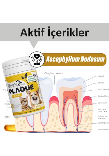 Vet's Health Plaqueclean Kedi Köpek Diş Taşı Tartar ve Plak Giderici 50 G