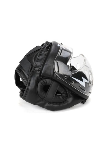 Yüz Korumalı Boks Kaskı , Siyah Camlı Model Çok Renkli