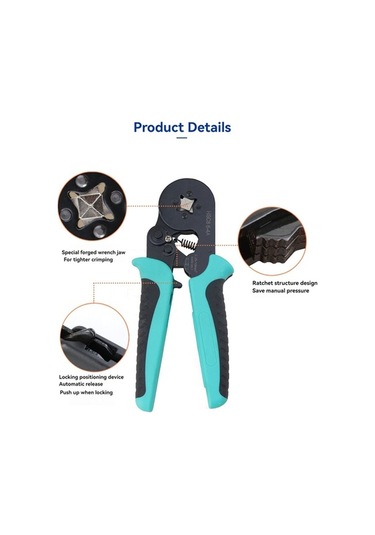 Dancemonkey Hsc8 6-4a Tüp Terminalleri Klemplama Pense, Soğuk Terminal Klemplama Aleti