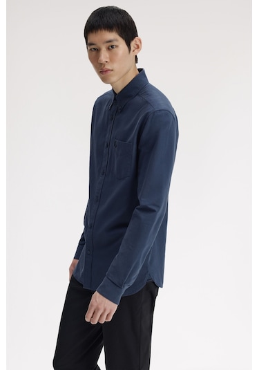 Fred Perry M5516-738 Oxford Erkek Gömlek Mavi