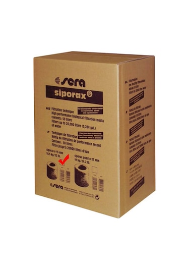 Sera Siporax Filtre Malzemesi 1 L 290 G Kovadan Bölme Açık