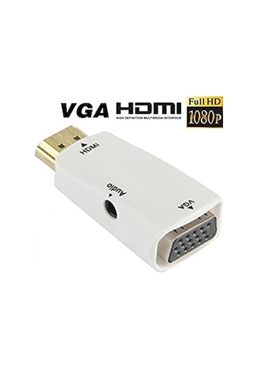 Hdmi To Vga Ses Görüntü Çevirici Ps3 Ps4 Xbox Pc Laptop Projektör