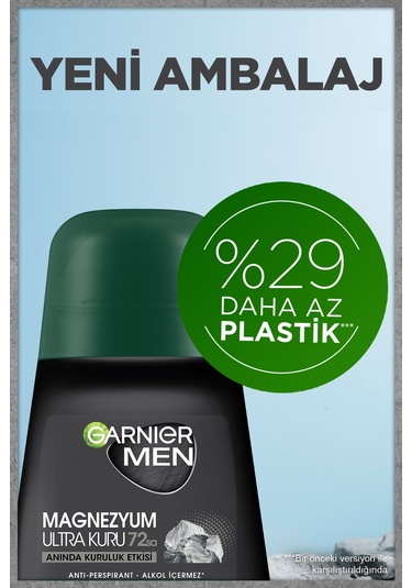 Garnier Men Magnezyum Ultra Kuru Erkek Roll-On 50 ML