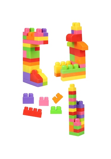 Play Blox Yapı Oyuncakları 56 Parça Çantalı Parlak Renkler Mega Blok Seti 2892
