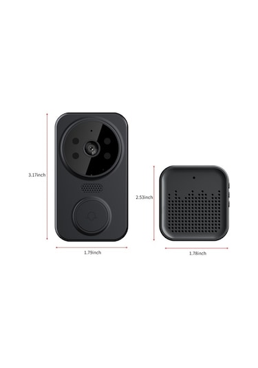Dancemonkey Akıllı Kablosuz Video Kapı Zili - Full Hd Kamera, Gece Görüşlü, Wi-fi Bağlantılı, 2 Yönlü Sesli İnterkom