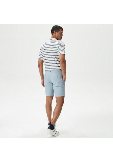 Nautica Erkek Mavi Slim Fit Bermuda Düz B35214t Mavi