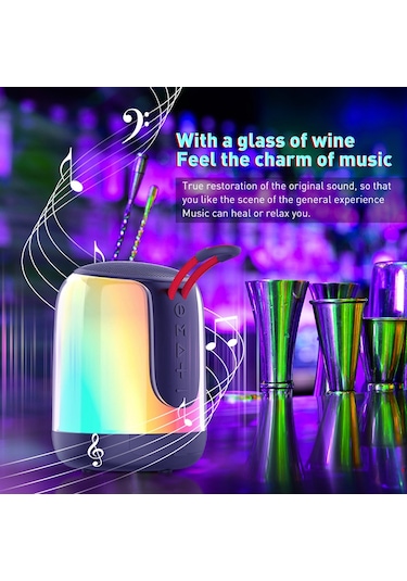 Youmex Müzik Ve Işık Hikayesi: Taşınabilir Bluetooth Hoparlör, 10 Işık Modu, 8 Saat Pil, Tws Ve Radyo Özelliğiyle Outdoor Partiler İçin