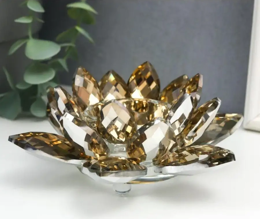 Simalend Lotus Şamdanı 112479759 Kahverengi