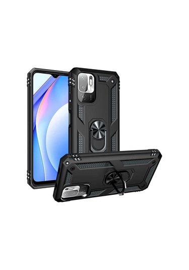 Xiaomi Poco M3 Pro Kılıf Zore Vega Kapak Siyah