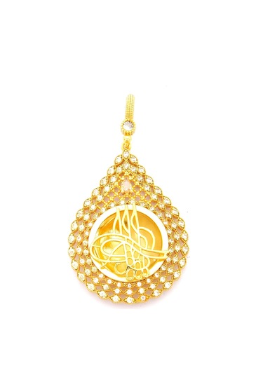 Altın Kaplama Tuğralı Kolye Ucu Tgr-721 Altın