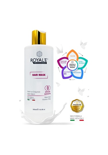 Royale Professional Argan Keratin Hacim ve Dolgunluk Veren Saç Maskesi 500 ML