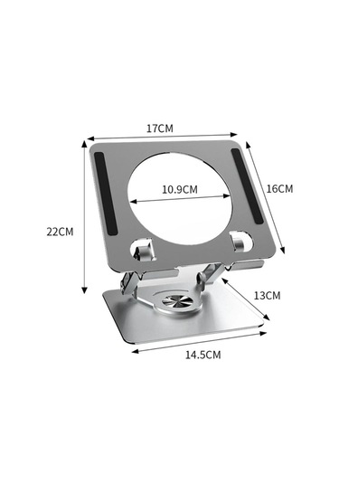 360 Derece Dönebilen Yükseltilmiş Masaüstü Ayarlanabilir Metal Tablet Standı 01